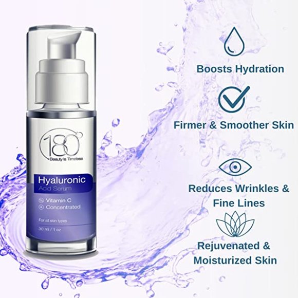 Hyaluronic Acid Face Serum by 180 Cosmetics 2 pk Brand New - Picture 3 of 8